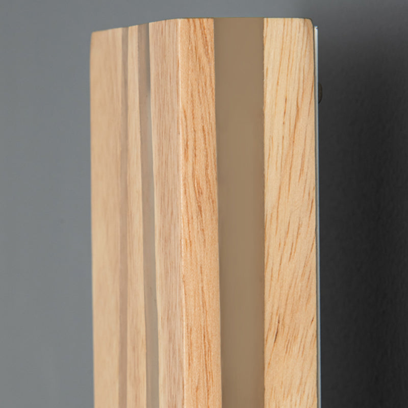 Modern LED Wall Light Fixture Simple Wooden Wall Light Sconce for Bedroom