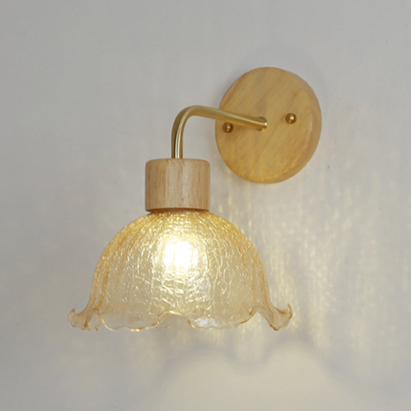 Simple Wall Light Fixture Wooden Wall Light Sconce for Bedroom