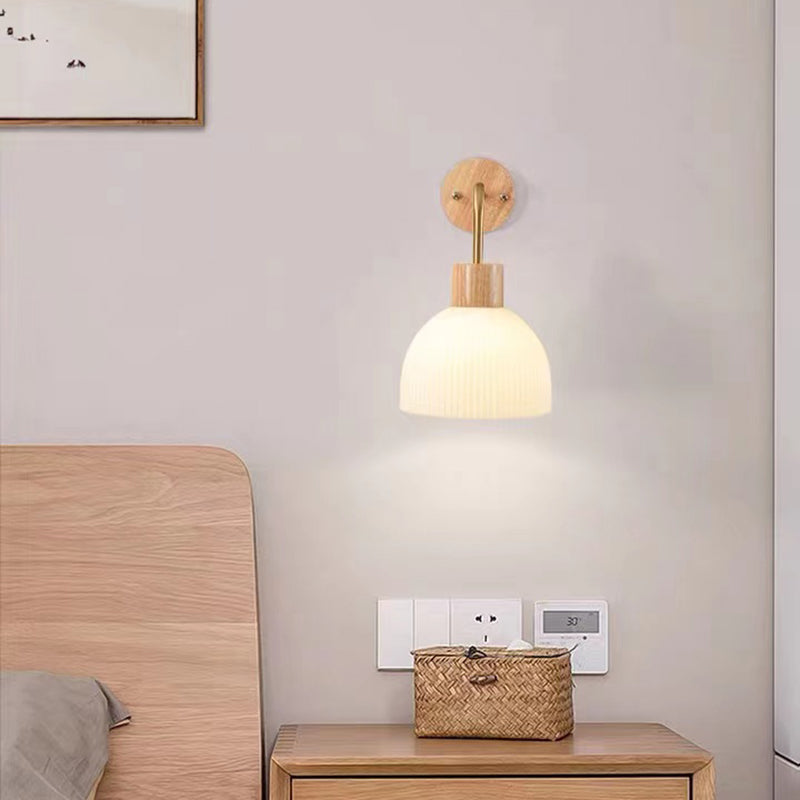 Simple Wall Light Fixture Wooden Wall Light Sconce for Bedroom