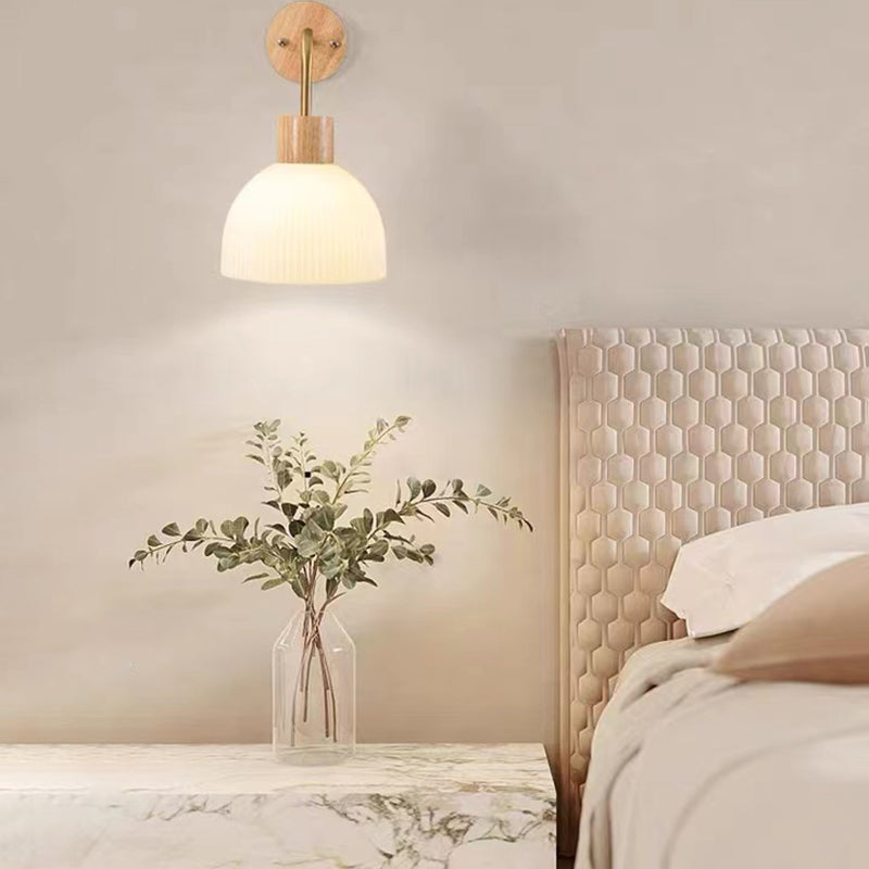 Simple Wall Light Fixture Wooden Wall Light Sconce for Bedroom