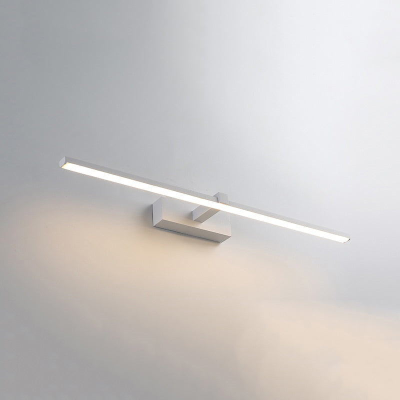 White Single Modernism Bathroom Vanity Light LED Metallic Bath Bar