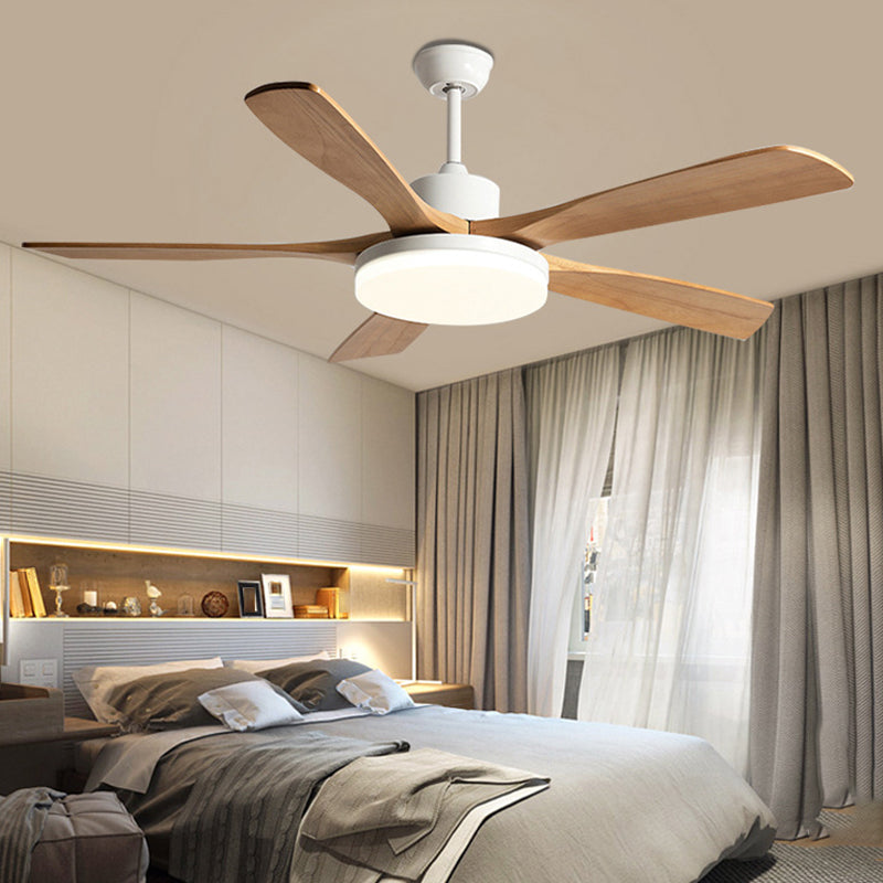 Nordic Ceiling Fan Light Fixture Wooden Ceiling Lamp for Bedroom