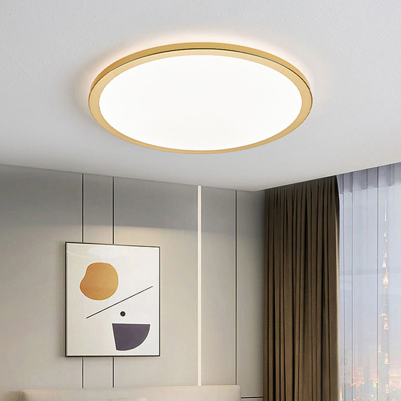 Metal Circular Flush Light Simple Flush Chandelier Lighting for Bedroom