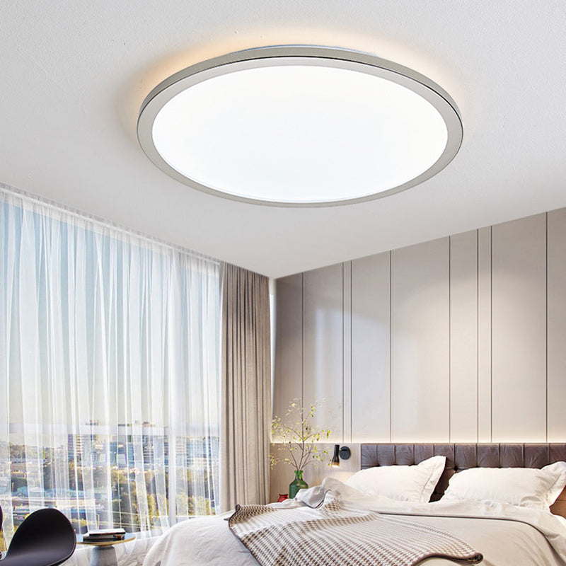 Metal Circular Flush Light Simple Flush Chandelier Lighting for Bedroom