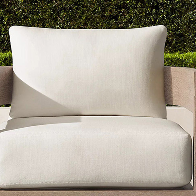 White Minimalist Patio Sofa Farmhouse Style Villa Outdoor Patio Sofa