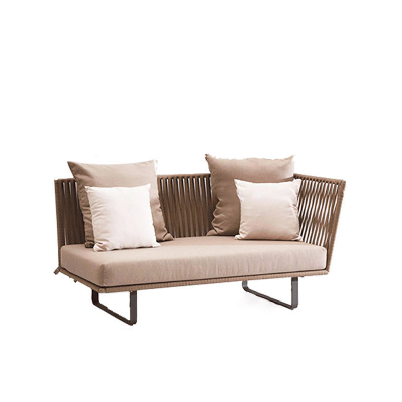 Metal Woven Patio Sofa Modern Style Minimalist Villa Outdoor Patio Sofa