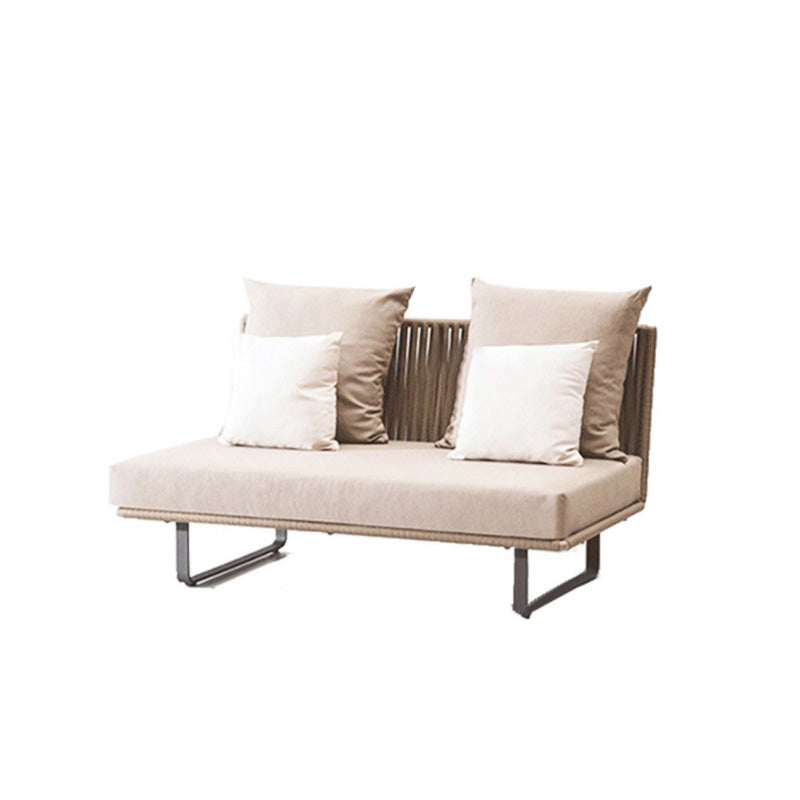 Metal Woven Patio Sofa Modern Style Minimalist Villa Outdoor Patio Sofa