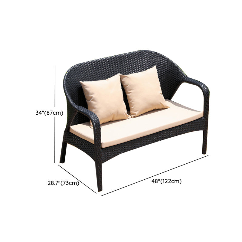 Rattan Patio Sofa Modern Style Minimalist Villa Outdoor Patio Sofa