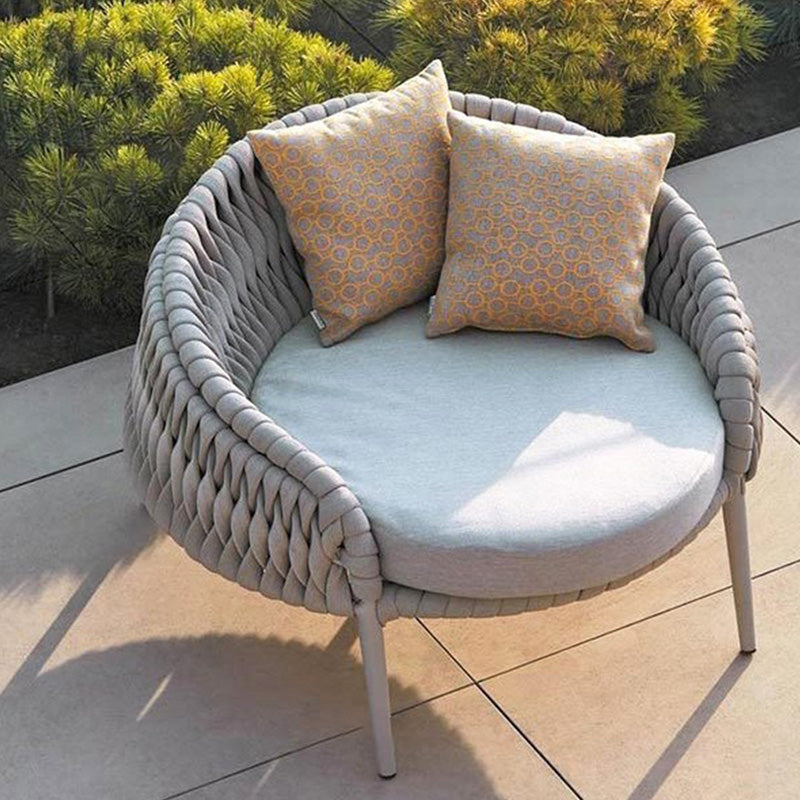 Metal Patio Sofa Modern Style Minimalist Terrace Villa Outdoor Patio Sofa