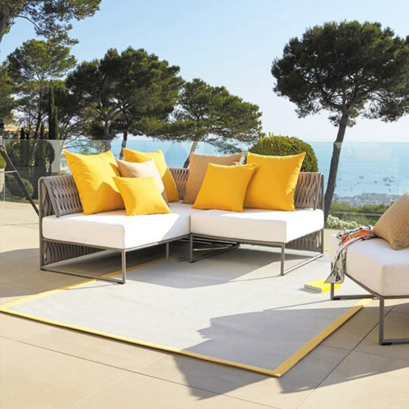 Metal Patio Sofa Modern Style Minimalist Terrace Villa Outdoor Patio Sofa