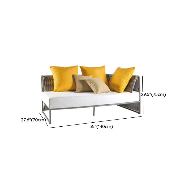 Metal Patio Sofa Modern Style Minimalist Terrace Villa Outdoor Patio Sofa