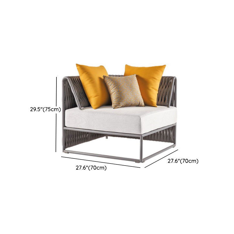 Metal Patio Sofa Modern Style Minimalist Terrace Villa Outdoor Patio Sofa