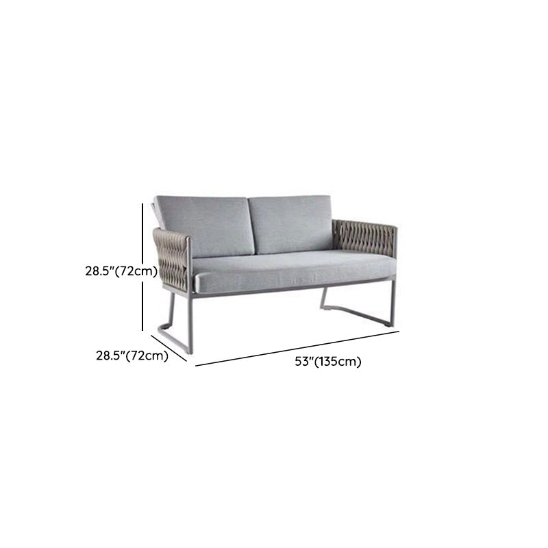 Metal Patio Sofa Modern Style Minimalist Terrace Villa Outdoor Patio Sofa