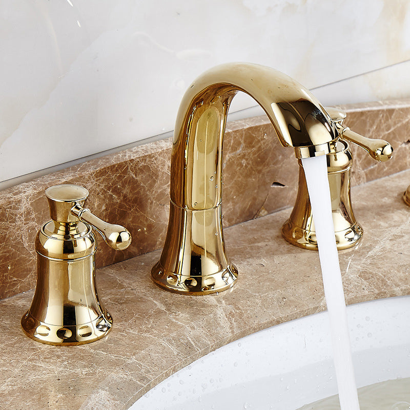 Glam Style Faucet Widespread Sink Faucet with 2 Lever Handles