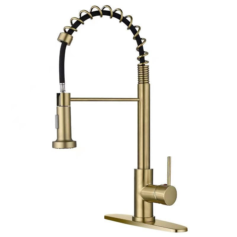 Modern Farmhouse Faucet One Handle High Arch Kitchen Faucet with Pull out Sprayer