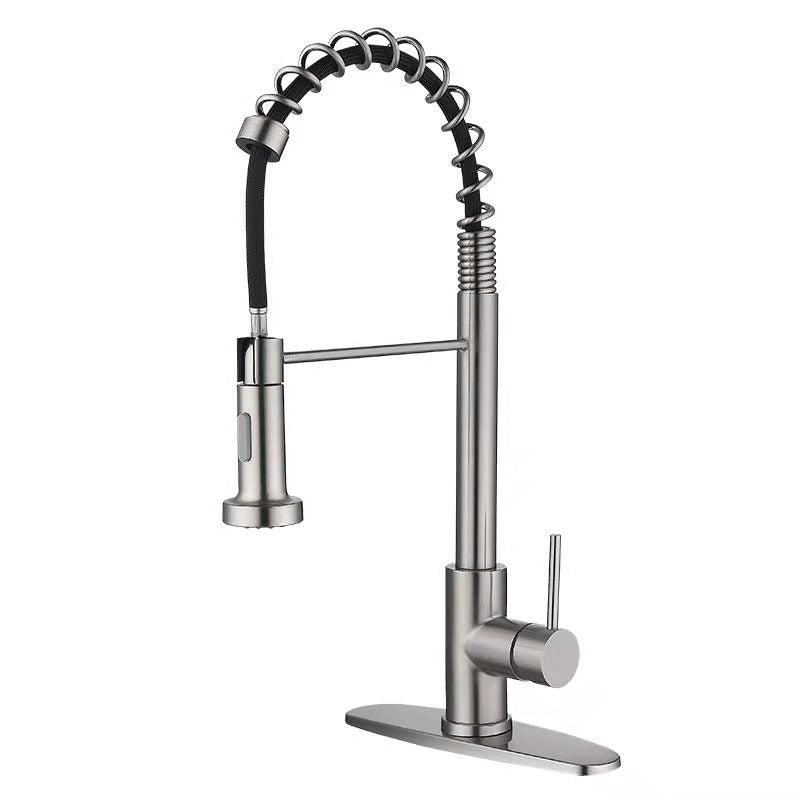 Modern Farmhouse Faucet One Handle High Arch Kitchen Faucet with Pull out Sprayer