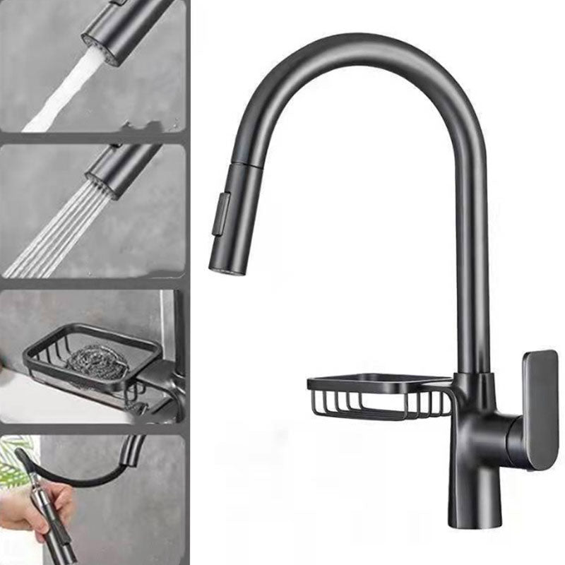 Modern 1-Handle Faucet Copper with Pull out Sprayer with Water Dispenser Faucet