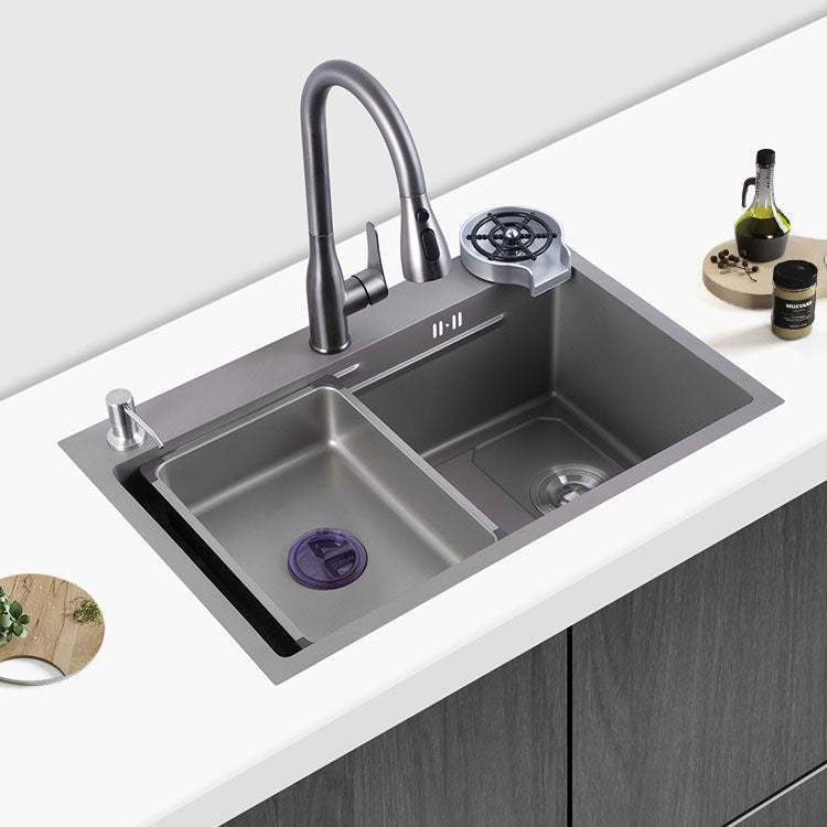 Contemporary Style Kitchen Sink Single Bowl Kitchen Sink with Rectangle Shape