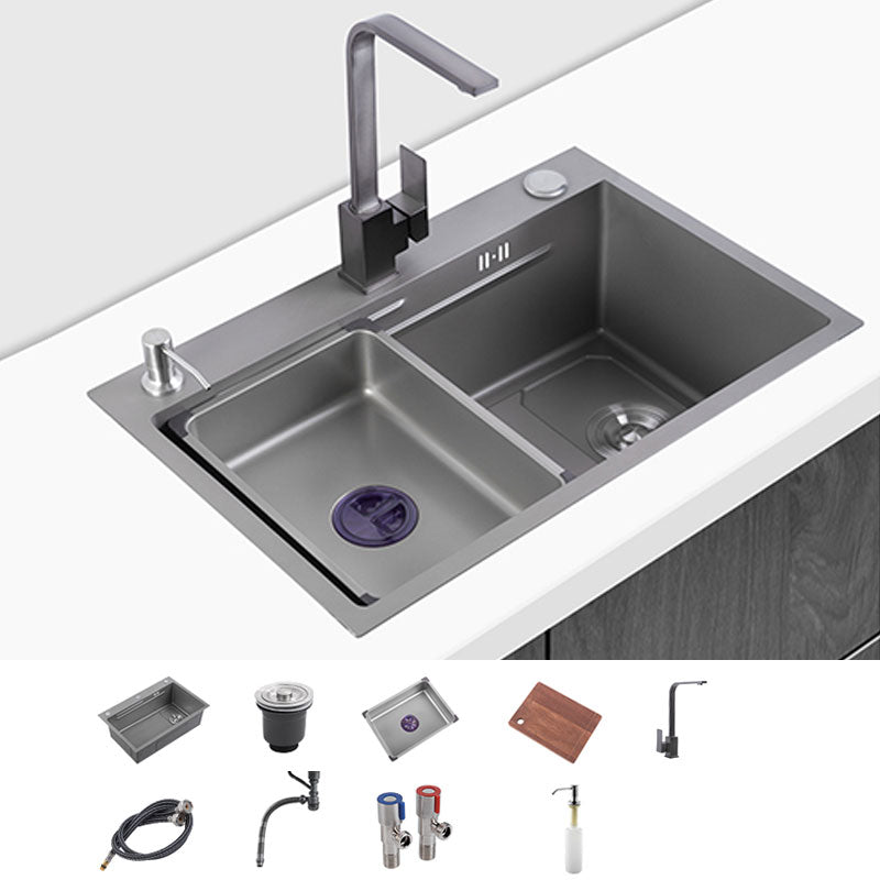 Contemporary Style Kitchen Sink Single Bowl Kitchen Sink with Rectangle Shape