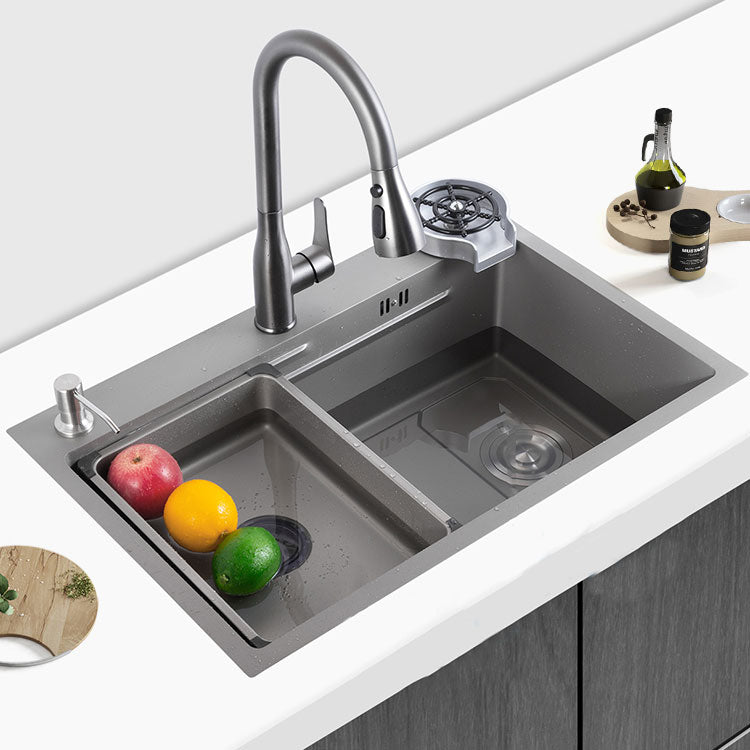 Contemporary Style Kitchen Sink Single Bowl Kitchen Sink with Rectangle Shape