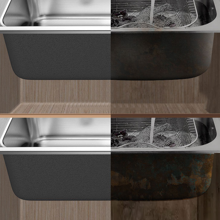 Modern Style Sink Stainless Steel Drop-In Noise-cancelling Design Sink for Kitchen