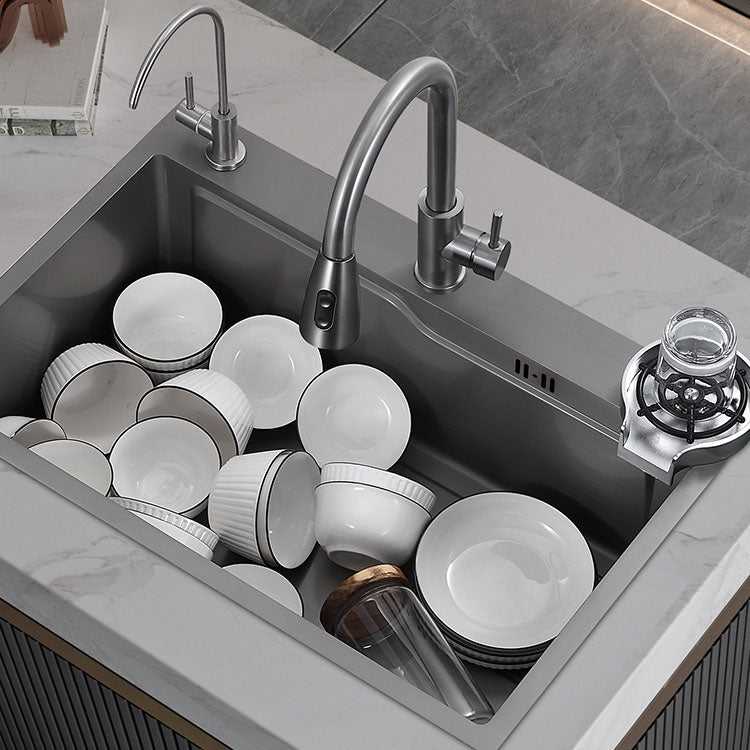 Modern Style Kitchen Sink Stainless Steel 3 Holes Drop-In Kitchen Sink