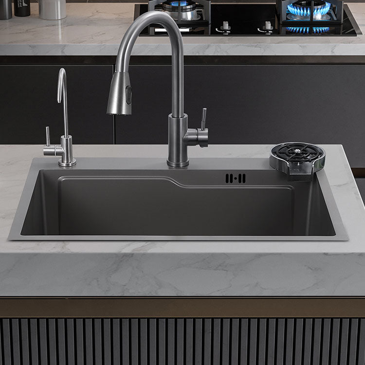 Modern Style Kitchen Sink Stainless Steel 3 Holes Drop-In Kitchen Sink