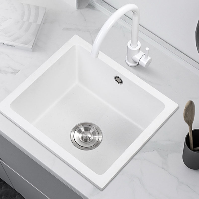 Modern Style Kitchen Sink Quartz Single Bowl Kitchen Sink with Square Shape