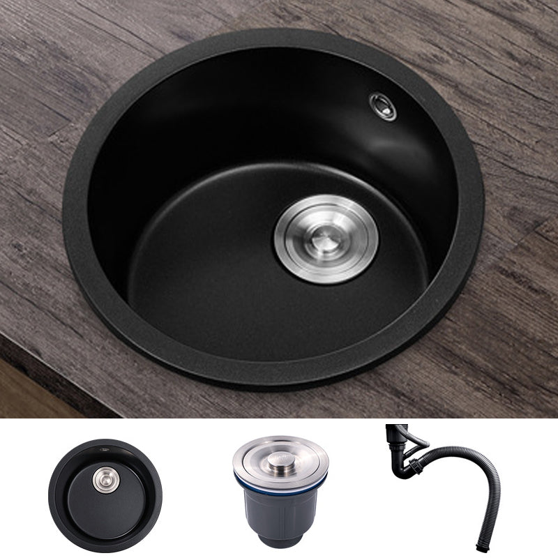 Quartz Kitchen Sink Modern Single Bowl Kitchen Sink with Round Shape