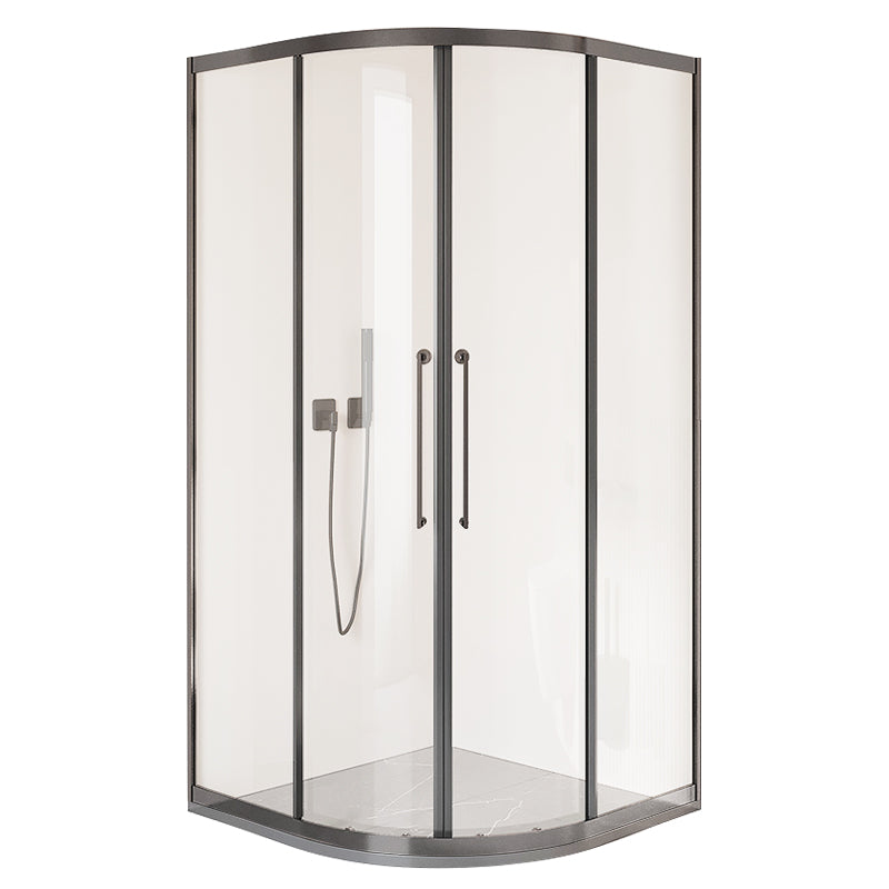 Semi-Frameless Tempered Glass Shower Enclosure with Pedestal Half-Framed Shower Enclosure