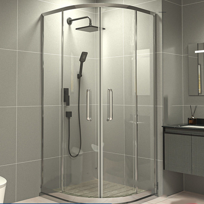 Linear Sliding Shower Enclosure Metal Semi-Frameless Shower Enclosure