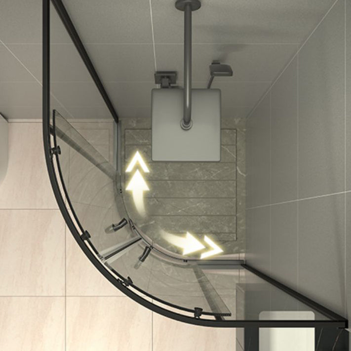 Linear Sliding Shower Enclosure Metal Semi-Frameless Shower Enclosure