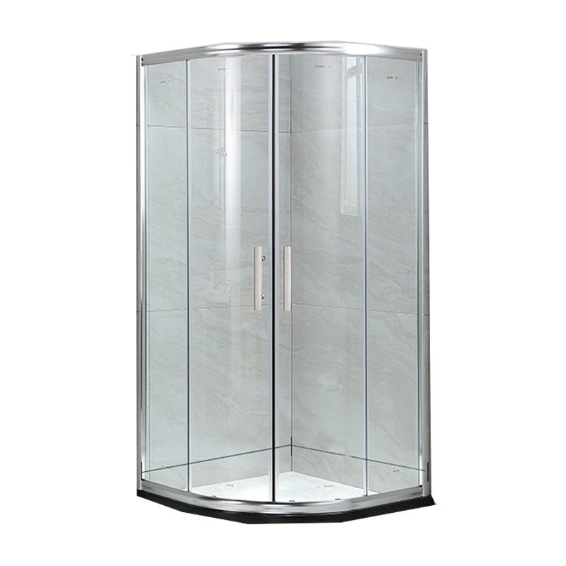 Linear Sliding Shower Enclosure Metal Semi-Frameless Shower Enclosure