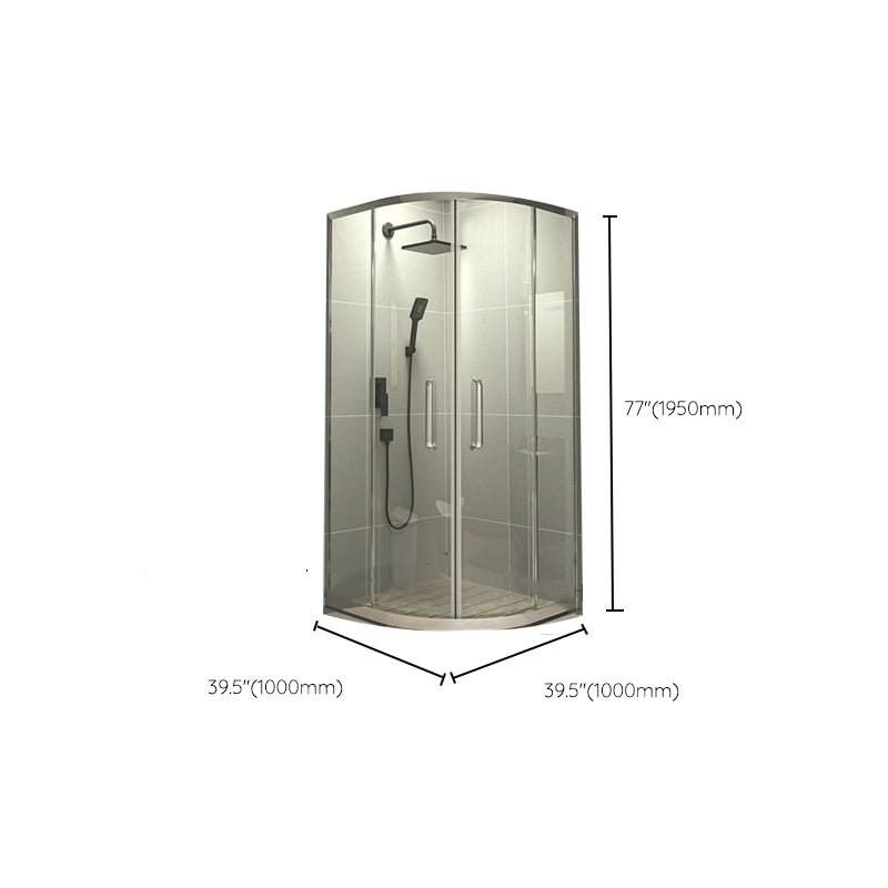 Linear Sliding Shower Enclosure Metal Semi-Frameless Shower Enclosure