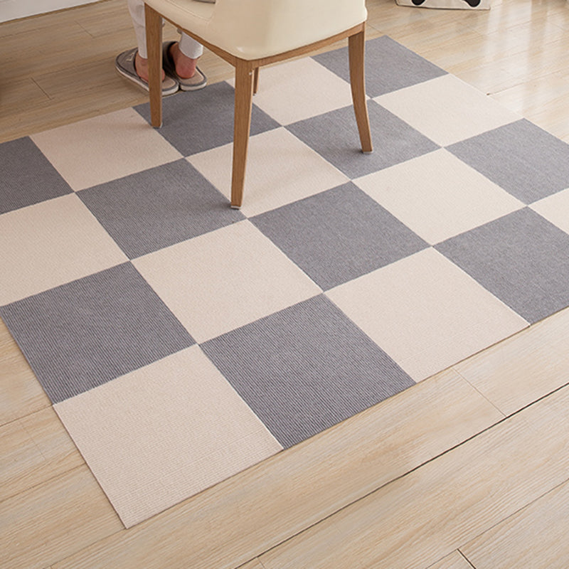 Carpet Tile Fade Resistant Solid Color Self-Stick Carpet Tiles Living Room