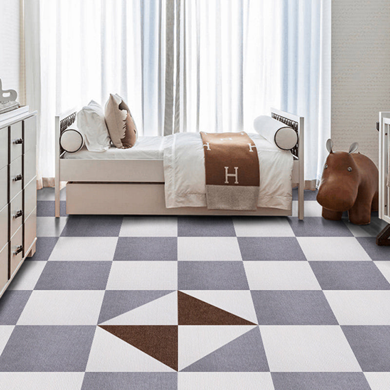 Carpet Tile Fade Resistant Solid Color Self-Stick Carpet Tiles Living Room