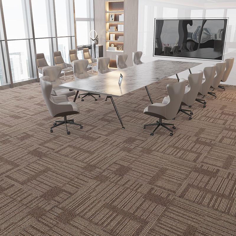 Carpet Tile Non-Skid Fade Resistant Geometry Loose Lay Carpet Tiles Bedroom