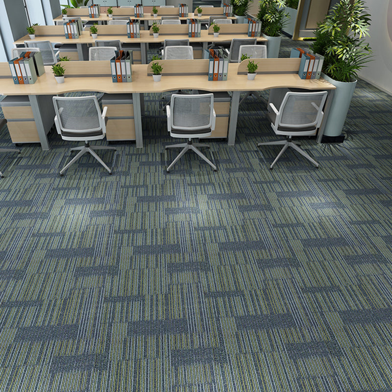 Carpet Tile Non-Skid Fade Resistant Geometry Loose Lay Carpet Tiles Bedroom