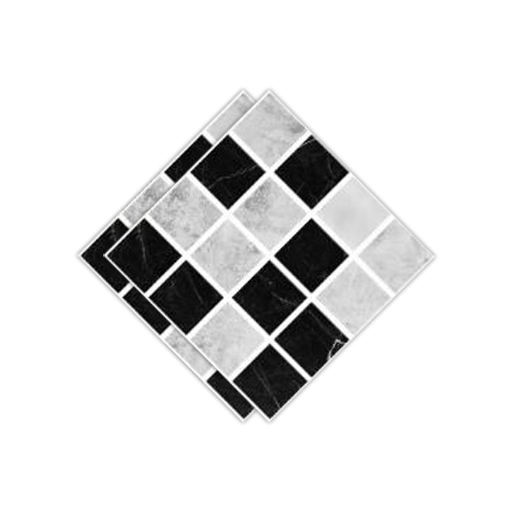 Peel & Stick Mosaic Tile Plastic Square Stain Resistant Peel and Stick Tiles for Shower