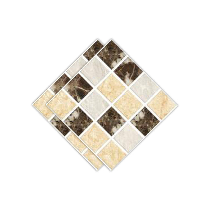 Peel & Stick Mosaic Tile Plastic Square Stain Resistant Peel and Stick Tiles for Shower