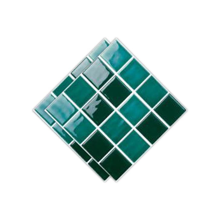 Peel & Stick Mosaic Tile Plastic Square Stain Resistant Peel and Stick Tiles for Shower