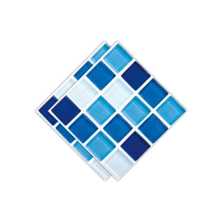 Peel & Stick Mosaic Tile Plastic Square Stain Resistant Peel and Stick Tiles for Shower