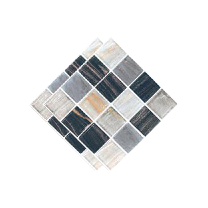 Peel & Stick Mosaic Tile Plastic Square Stain Resistant Peel and Stick Tiles for Shower