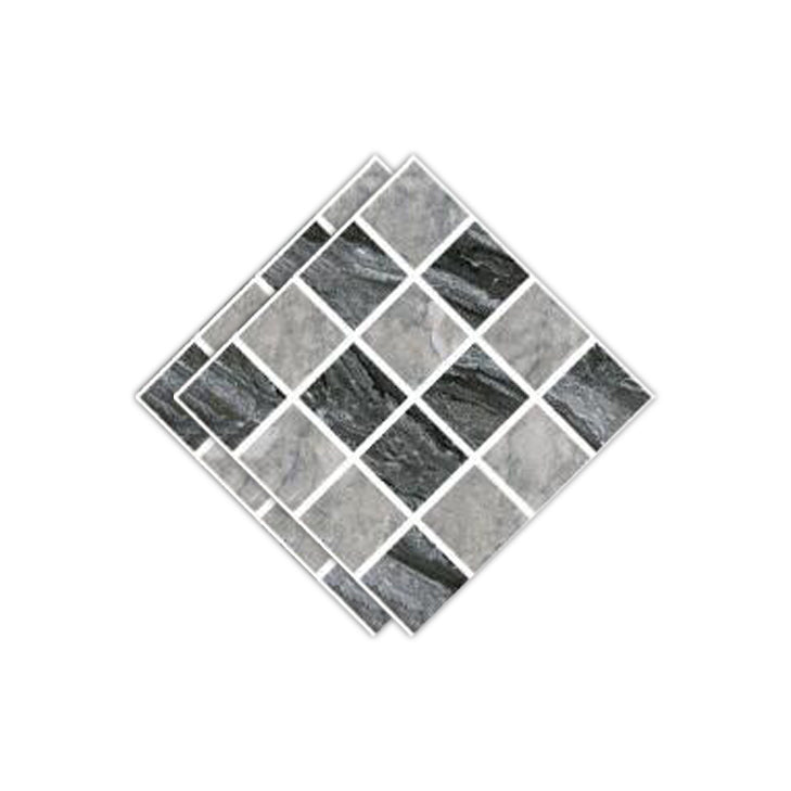 Peel & Stick Mosaic Tile Plastic Square Stain Resistant Peel and Stick Tiles for Shower