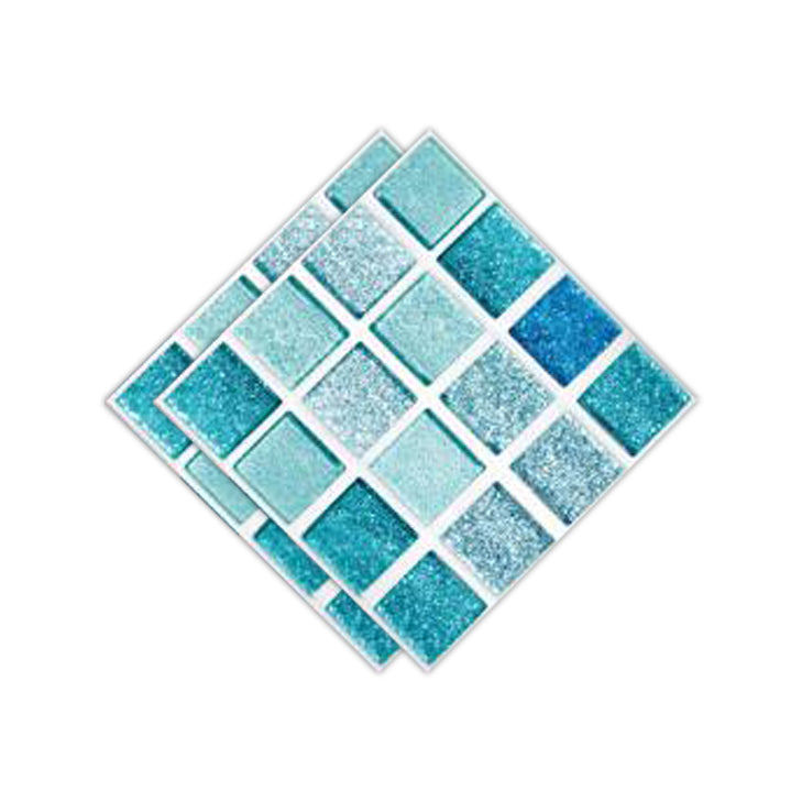 Peel & Stick Mosaic Tile Plastic Square Stain Resistant Peel and Stick Tiles for Shower