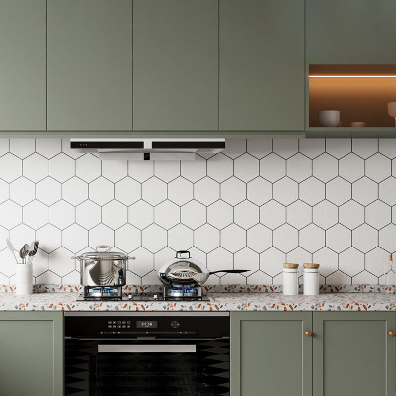 Modern Smooth Mosaic Tile Peel and Stick Wall Tile for Kitchen