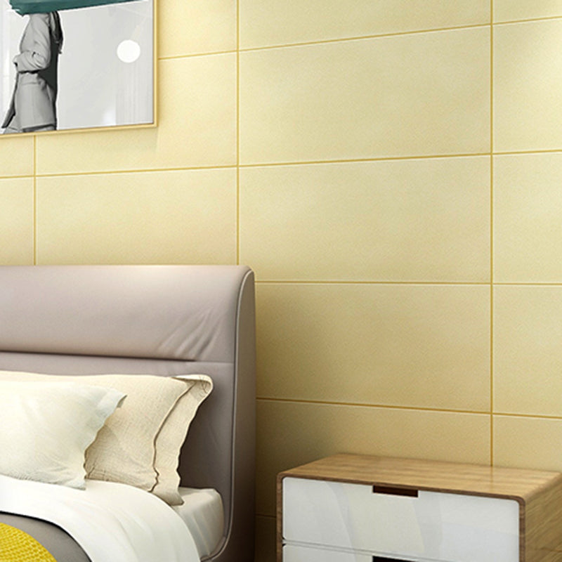 Glam Wall Paneling Peel and Stick Texture Effect Design Square Wall Panel