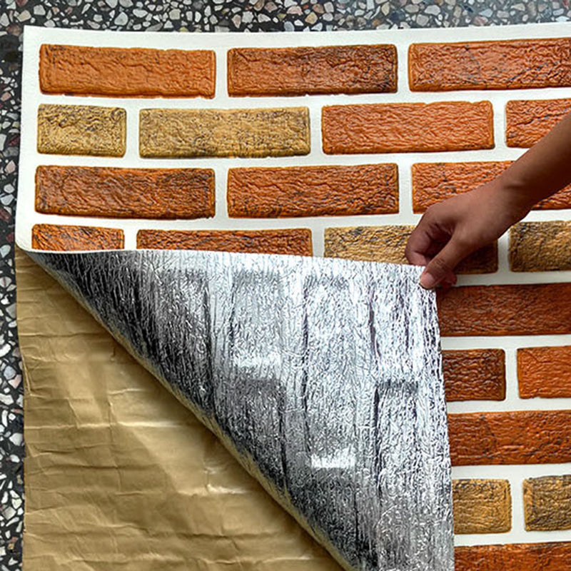 Industrial Style 3D Wall Plank Brick Wall Panels Peel Stick Installation