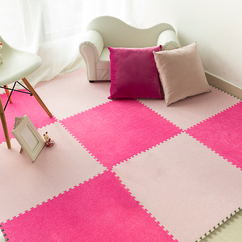 Colorful Level Loop Carpet Tile Non-Skid Interlocking Bedroom Carpet Tiles
