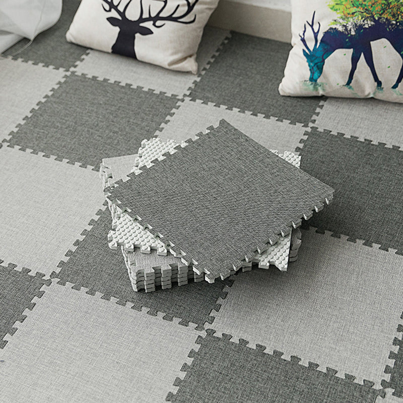 Carpet Tile Fade Resistant Non-Skid Solid Color Interlocking Carpet Tile Living Room